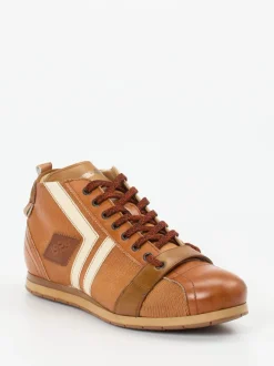 Kamo Gutsu – Mid-Top-Sneaker aus Kalbleder cognac