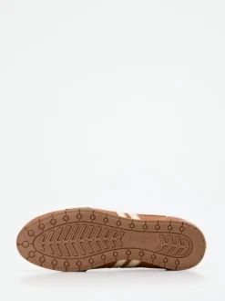 Kamo Gutsu – Mid-Top-Sneaker aus Kalbleder cognac