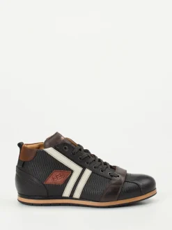 Kamo Gutsu – Mid-Top-Sneaker aus Kalbleder schwarz