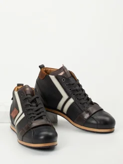 Kamo Gutsu – Mid-Top-Sneaker aus Kalbleder schwarz