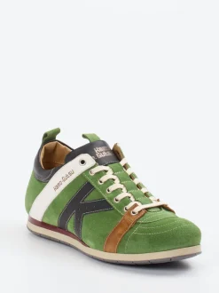 Kamo Gutsu – Retro-Sneaker aus Veloursleder grün