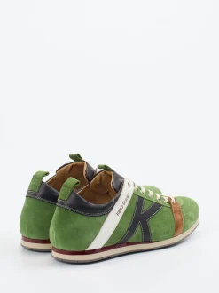 Kamo Gutsu – Retro-Sneaker aus Veloursleder grün