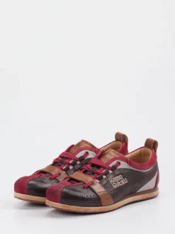 Kamo Gutsu – Retro-Sneaker aus Kalbleder Dunkelbraun