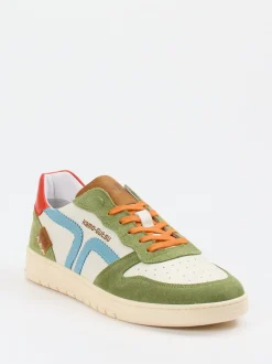 Kamo Gutsu – Retro-Sneaker aus Veloursleder Multicolor