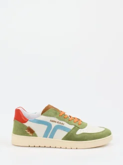 Kamo Gutsu – Retro-Sneaker aus Veloursleder Multicolor