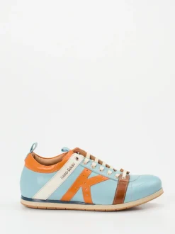 Kamo Gutsu – Sneaker aus Glattleder Hellblau