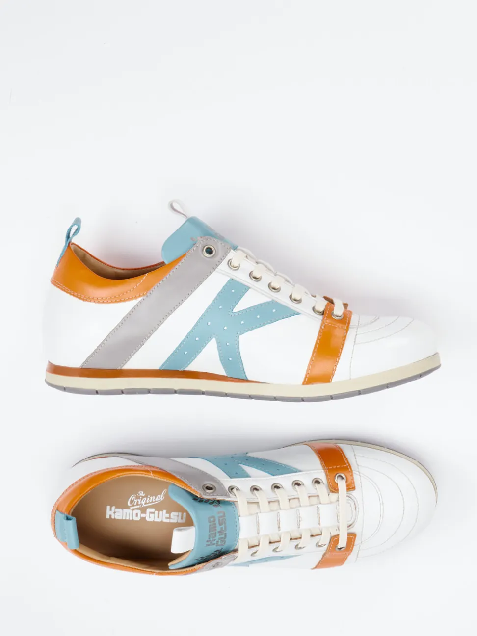 Kamo Gutsu – Sneaker aus Glattleder Off-White