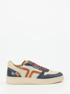 Kamo Gutsu – Sneaker aus Kalbleder im Colorblocking