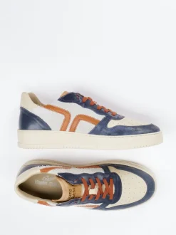 Kamo Gutsu – Sneaker aus Kalbleder im Colorblocking