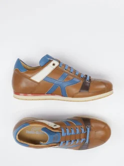 Kamo Gutsu – Sneaker aus Kalbleder cognacbraun