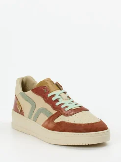 Kamo Gutsu – Sneaker aus Kalbleder cremebeige