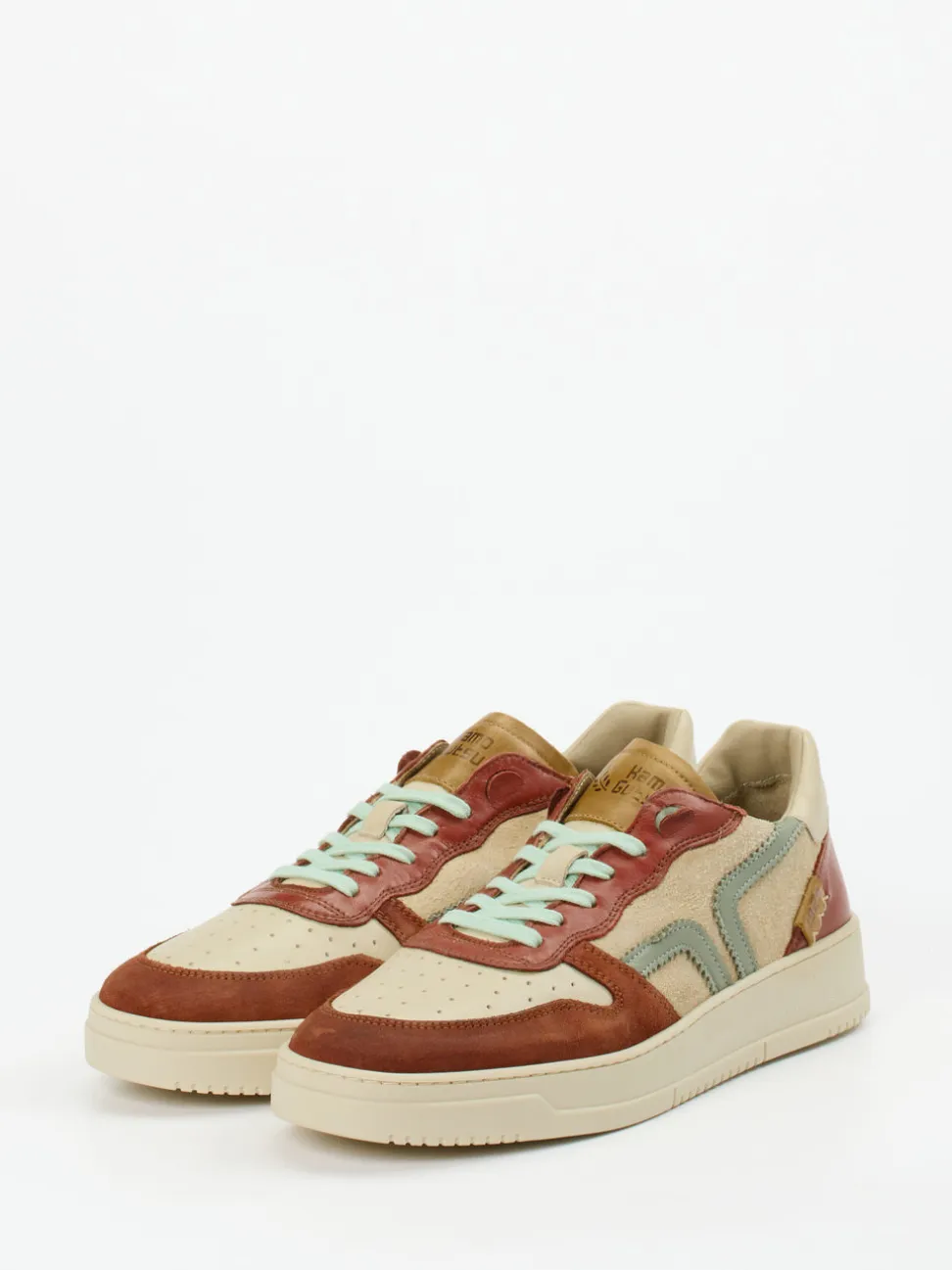 Kamo Gutsu – Sneaker aus Kalbleder cremebeige