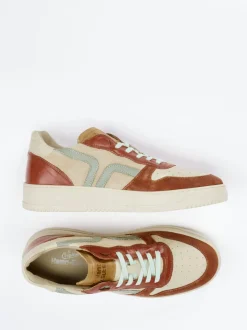 Kamo Gutsu – Sneaker aus Kalbleder cremebeige