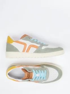 Kamo Gutsu – Sneaker aus Kalbleder und Veloursleder