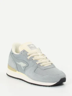 Kangaroos – Retro-Sneaker aus Mesh und Veloursleder blaugrau