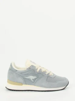 Kangaroos – Retro-Sneaker aus Mesh und Veloursleder blaugrau