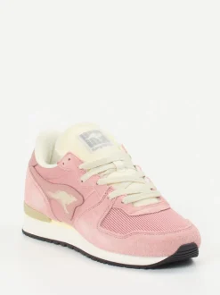 Kangaroos – Sneaker aus Veloursleder und Mesh Altrosa