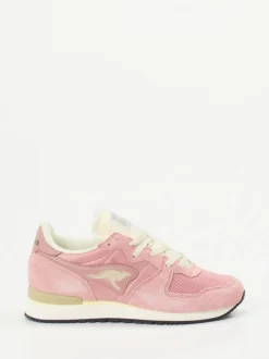 Kangaroos – Sneaker aus Veloursleder und Mesh Altrosa