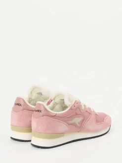 Kangaroos – Sneaker aus Veloursleder und Mesh Altrosa