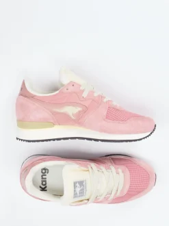 Kangaroos – Sneaker aus Veloursleder und Mesh Altrosa