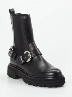 Kennel & Schmenger – Biker Boots aus Kalbleder schwarz