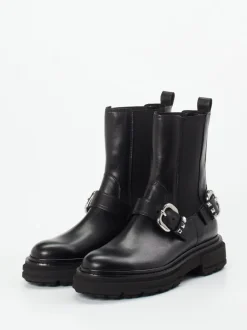 Kennel & Schmenger – Biker Boots aus Kalbleder schwarz
