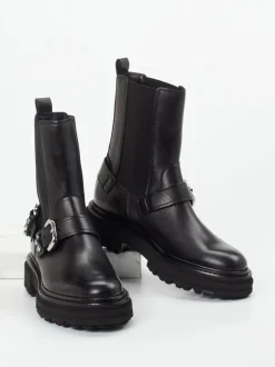 Kennel & Schmenger – Biker Boots aus Kalbleder schwarz