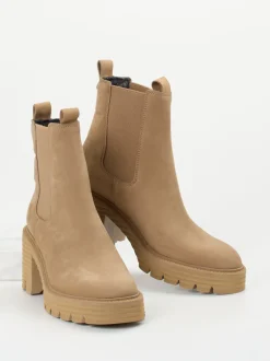 Kennel & Schmenger – Chelsea Boots aus Nubukleder Sandbeige