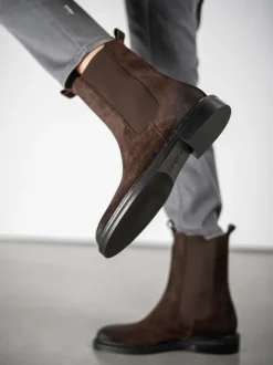 Kennel & Schmenger – Chelsea Boots aus Veloursleder braun