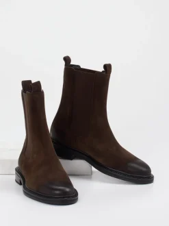 Kennel & Schmenger – Chelsea Boots aus Veloursleder braun