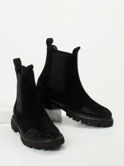 Kennel & Schmenger – Chelsea Boots aus Veloursleder schwarz