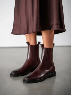 Kennel & Schmenger – Chelsea Boots aus Lammleder bordeauxrot