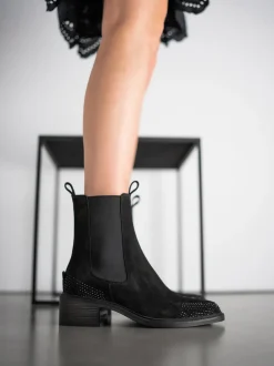 Kennel & Schmenger – Chelsea Boots aus Veloursleder Schwarz