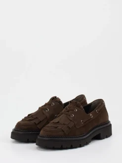Kennel & Schmenger – Chunky-Loafer aus Veloursleder Braun