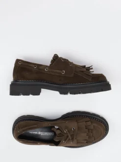 Kennel & Schmenger – Chunky-Loafer aus Veloursleder Braun
