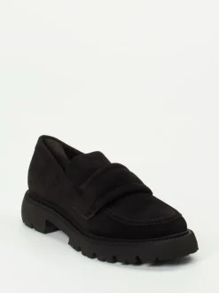 Kennel & Schmenger – Chunky-Loafer aus Veloursleder schwarz