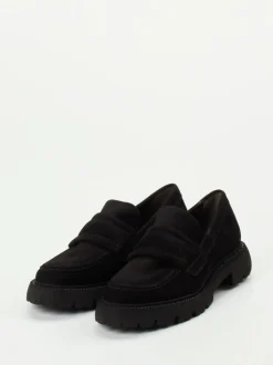Kennel & Schmenger – Chunky-Loafer aus Veloursleder schwarz