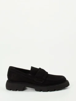 Kennel & Schmenger – Chunky-Loafer aus Veloursleder schwarz