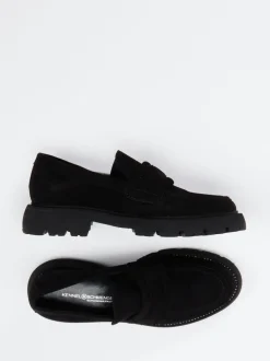 Kennel & Schmenger – Chunky-Loafer aus Veloursleder schwarz