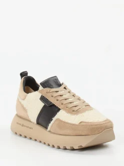 Kennel & Schmenger – Chunky Sneaker aus Veloursleder beige