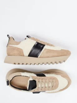 Kennel & Schmenger – Chunky Sneaker aus Veloursleder beige