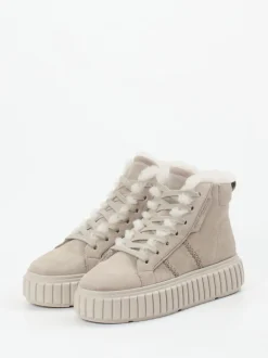 Kennel & Schmenger – High-Top Sneaker aus Veloursleder Grau