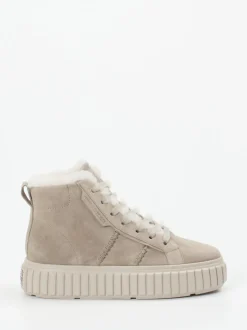 Kennel & Schmenger – High-Top Sneaker aus Veloursleder Grau