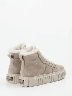 Kennel & Schmenger – High-Top Sneaker aus Veloursleder Grau