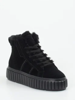 Kennel & Schmenger – High-Top Sneaker aus Veloursleder schwarz