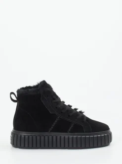 Kennel & Schmenger – High-Top Sneaker aus Veloursleder schwarz