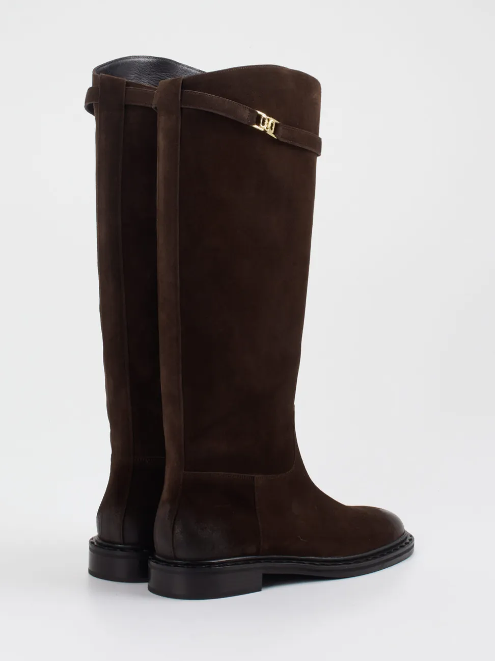 Kennel & Schmenger – Kniehohe Stiefel aus Veloursleder Dunkelbraun