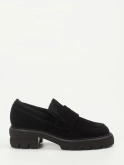 Kennel & Schmenger – Loafer aus Veloursleder Schwarz
