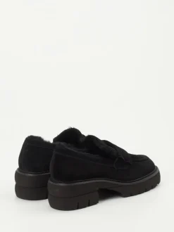 Kennel & Schmenger – Loafer aus Veloursleder Schwarz
