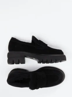 Kennel & Schmenger – Loafer aus Veloursleder Schwarz